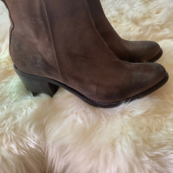 Distressed Leather Diesel Booties - Picture 3 of 4